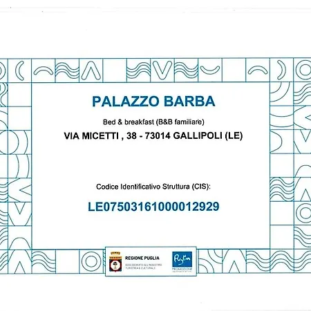 Palazzo Barba Bed & Breakfast Gallipoli